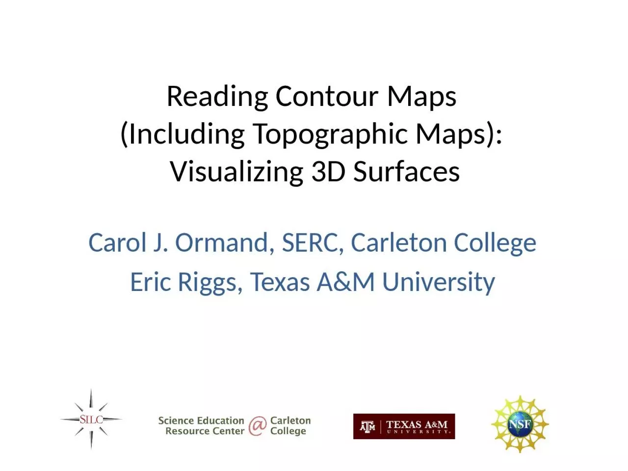 PPT-Reading Contour Maps (Including Topographic Maps):