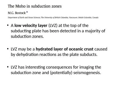 A  low velocity layer  (LVZ) at the top of the