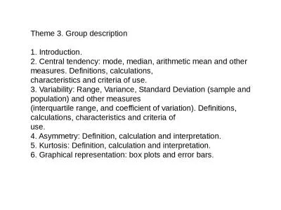 Theme 3. Group description