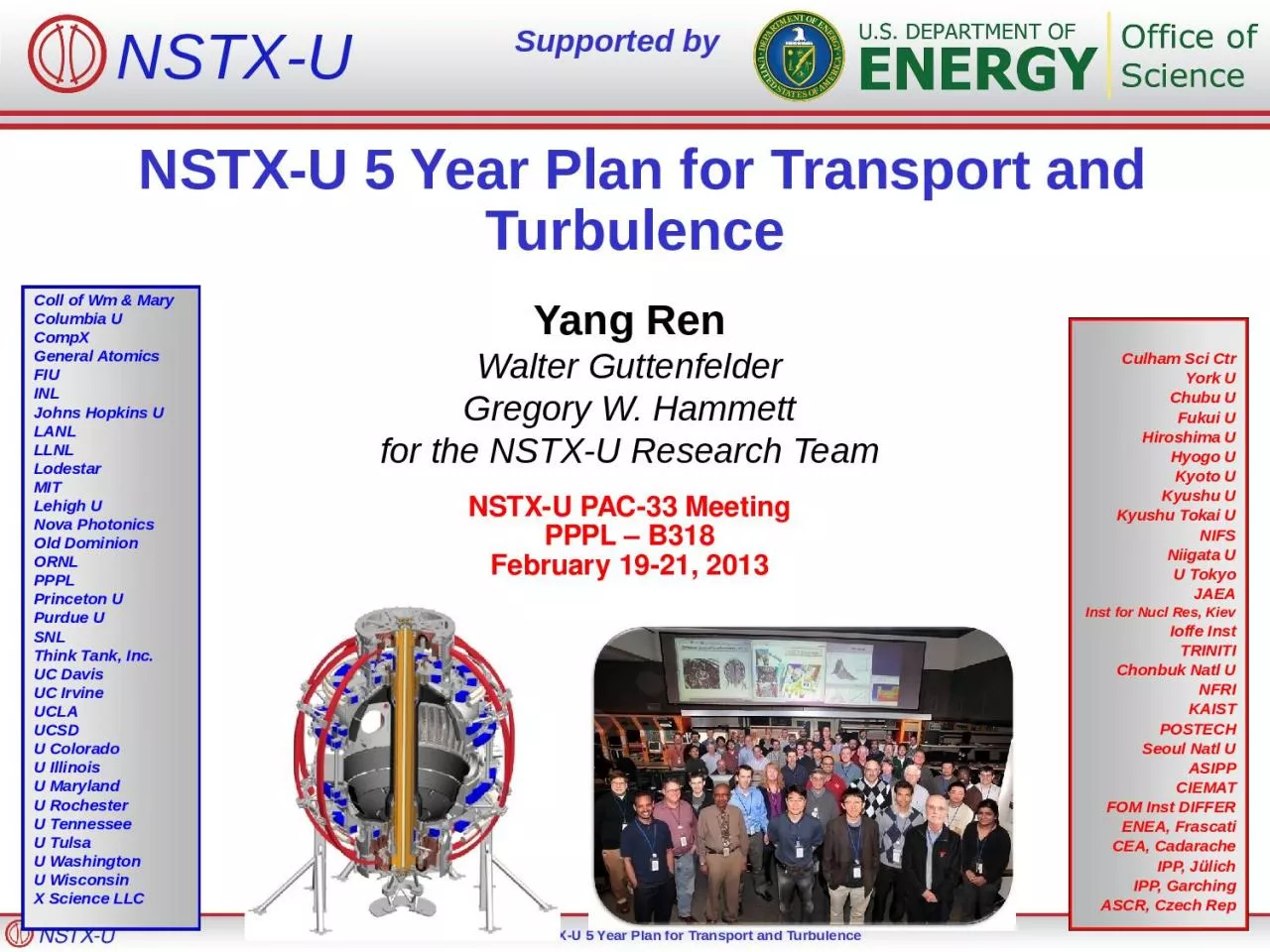 PPT-NSTX-U 5 Year Plan for Transport and Turbulence