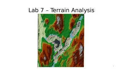 Lab 7 – Terrain Analysis