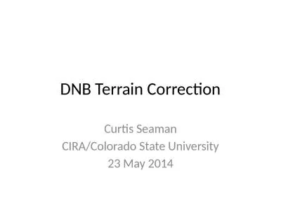 DNB Terrain Correction Curtis Seaman