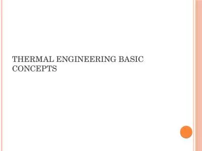 Thermal  engineering BASIC CONCEPTS