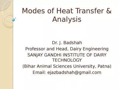 Modes of  Heat Transfer & Analysis