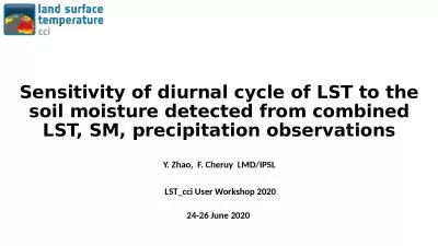 Sensitivity of diurnal cycle of LST to the soil moisture detected