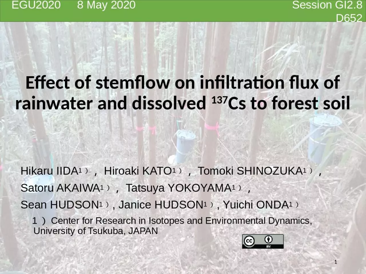 PPT-Effect of stemflow on infiltration flux of rainwater and dissolved