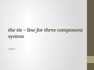 the tie – line for three component