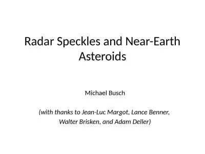 Radar Speckles and Near-Earth Asteroids