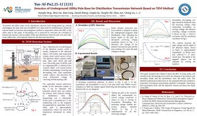 Detection  of Underground Utility Pole Base for Distribution Transmission Network Based