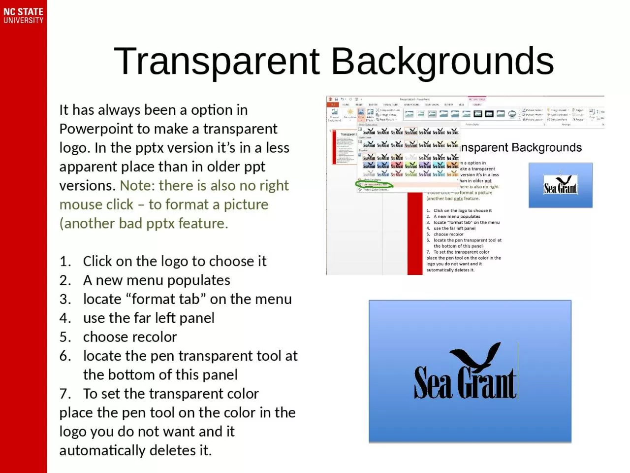 PPT-Transparent Backgrounds It has always been a option in