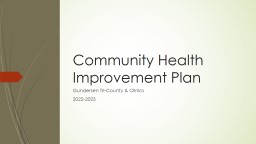 Community Health  Improvement Plan