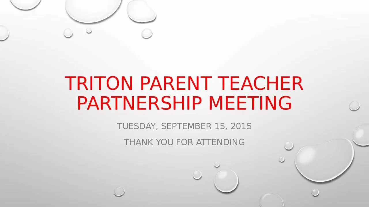 PPT-TRITON PARENT TEACHER PARTNERSHIP MEETING