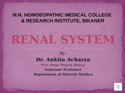 By: Dr.   Ankita   Acharya