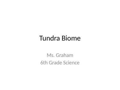 Tundra Biome Ms. Graham 6