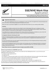 – SSE/WHE Work Visa Application - November 2014