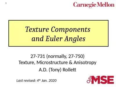 1 Texture Components  and Euler Angles