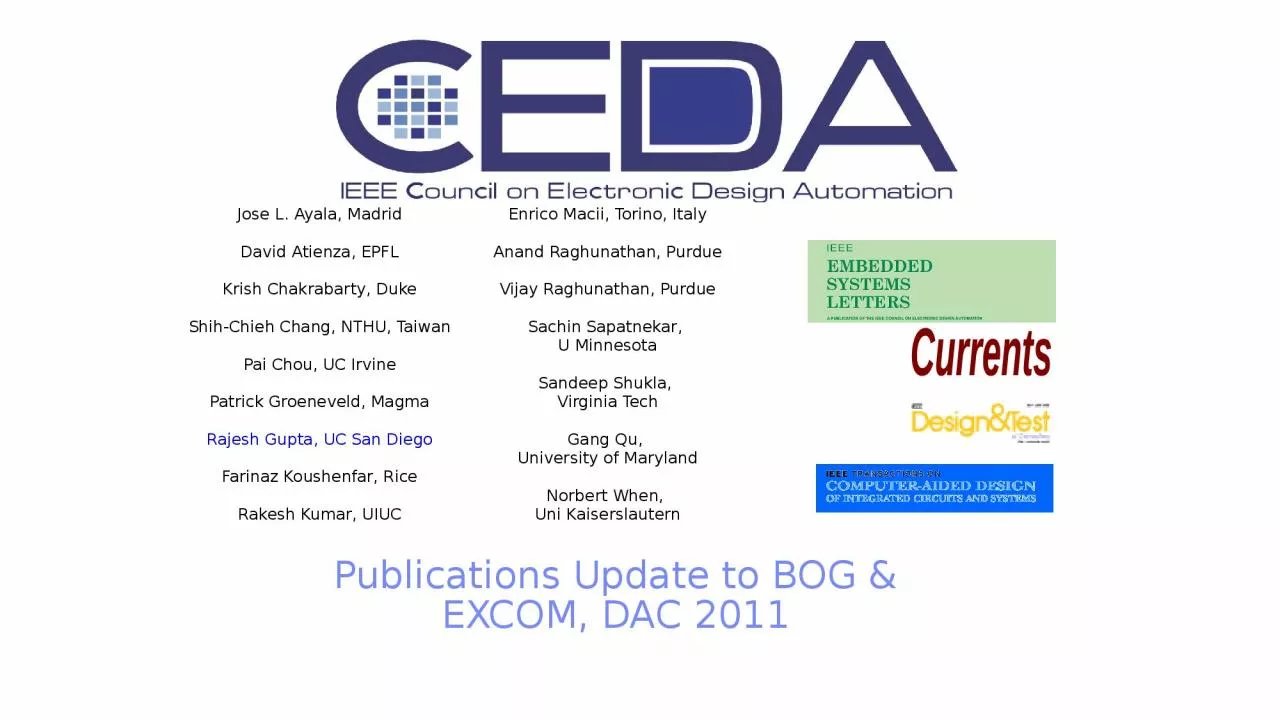 PPT-Publications Update to BOG & EXCOM, DAC 2011