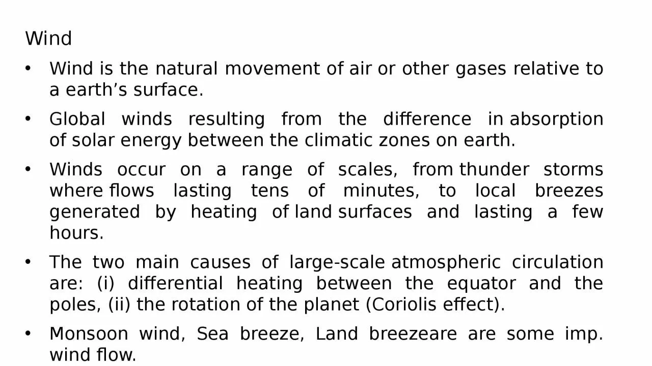 PPT-Wind Wind  is the natural movement of 