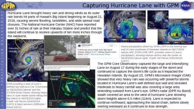 Capturing Hurricane Lane with GPM