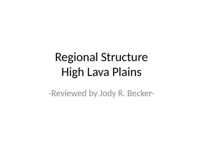 Regional Structure High Lava Plains