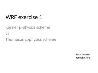WRF exercise 1 Kessler  μ