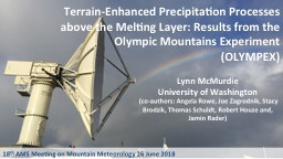 Terrain-Enhanced Precipitation Processes above the Melting Layer: Results from the Olympic