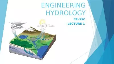 ENGINEERING HYDROLOGY CE-332