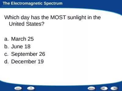 Which day has the MOST sunlight in the United States?