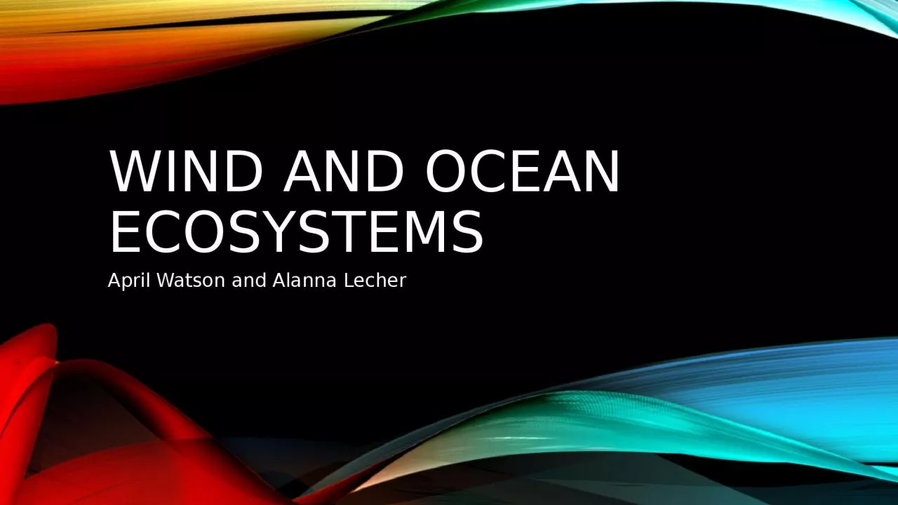 PPT-Wind and ocean Ecosystems