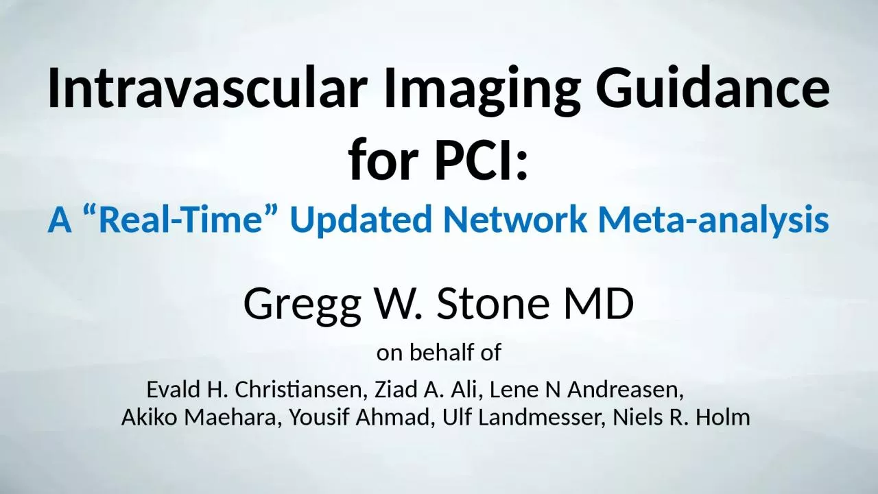 PPT-Intravascular Imaging Guidance for PCI: