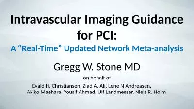 Intravascular Imaging Guidance for PCI: