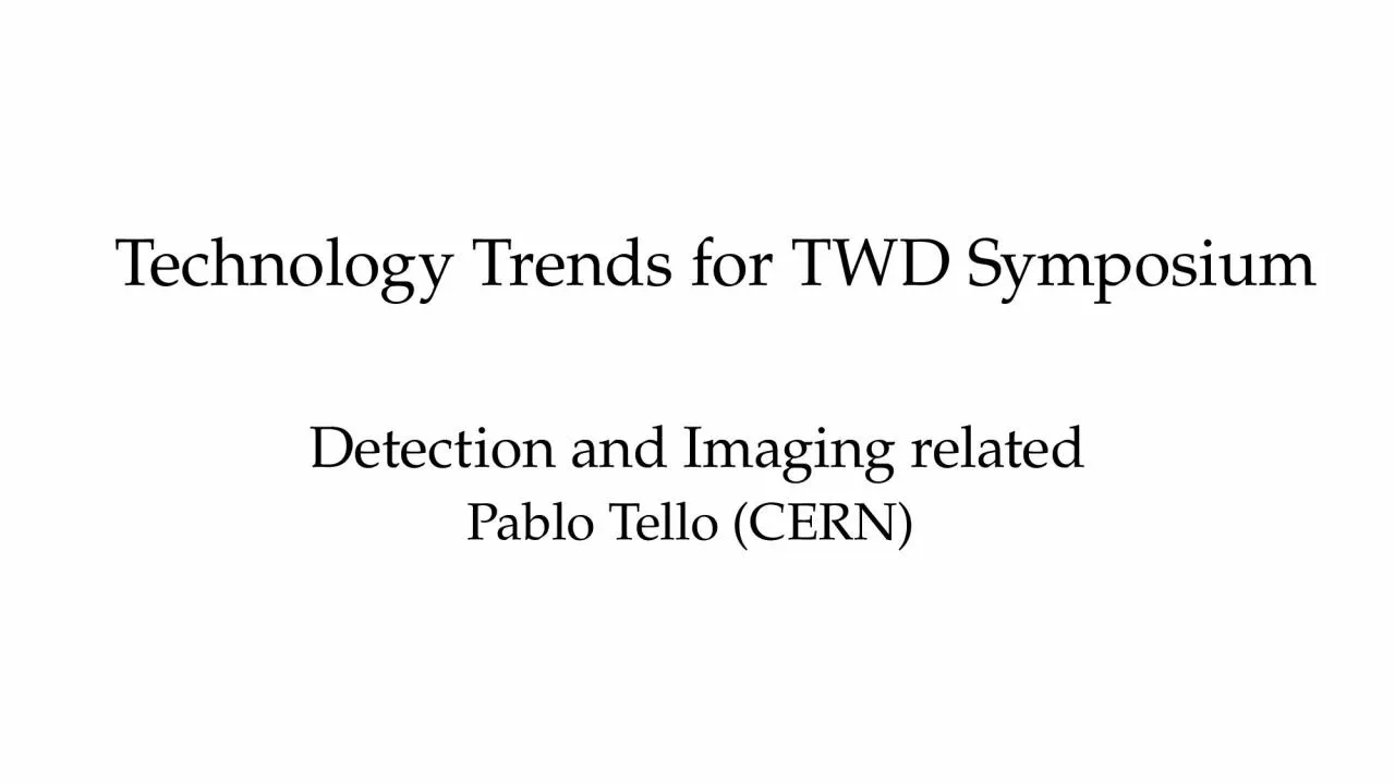 PPT-Technology Trends for TWD Symposium