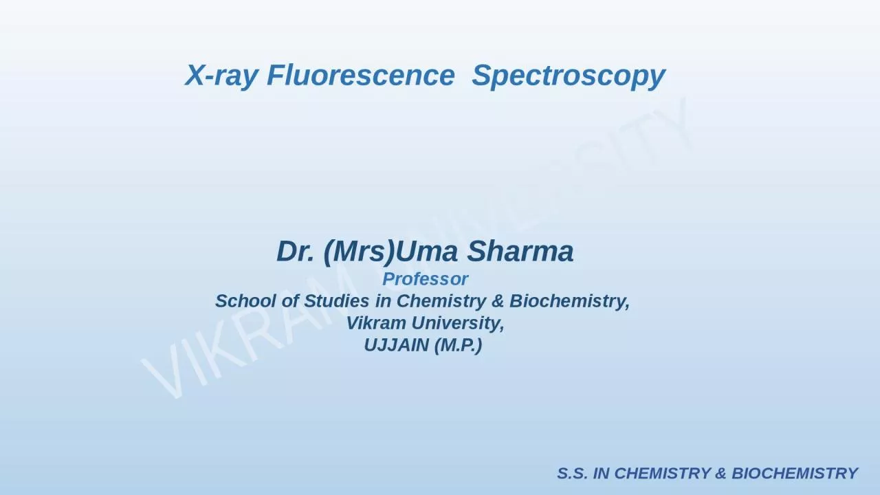 PPT-X-ray Fluorescence Spectroscopy