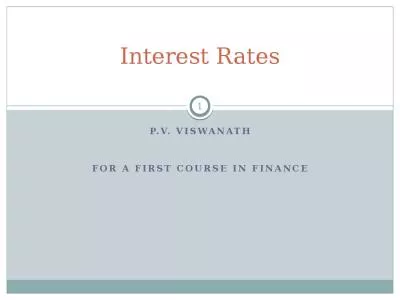 Interest Rates P.V. Viswanath