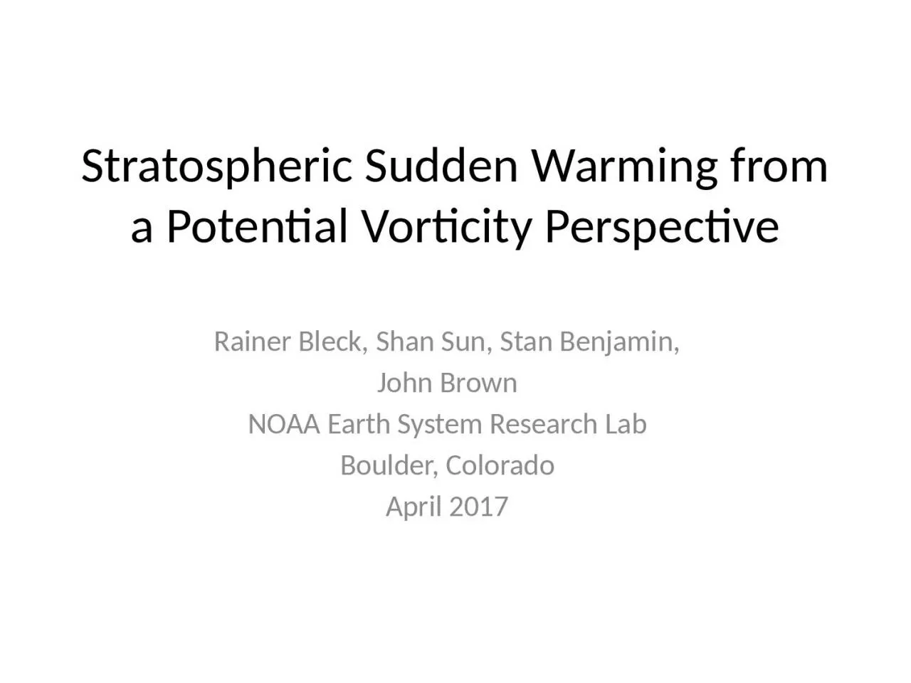 PPT-Stratospheric Sudden Warming from a Potential Vorticity Perspective