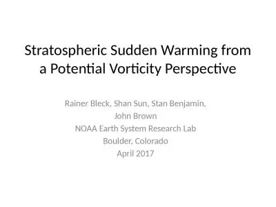 Stratospheric  Sudden Warming from a Potential Vorticity Perspective