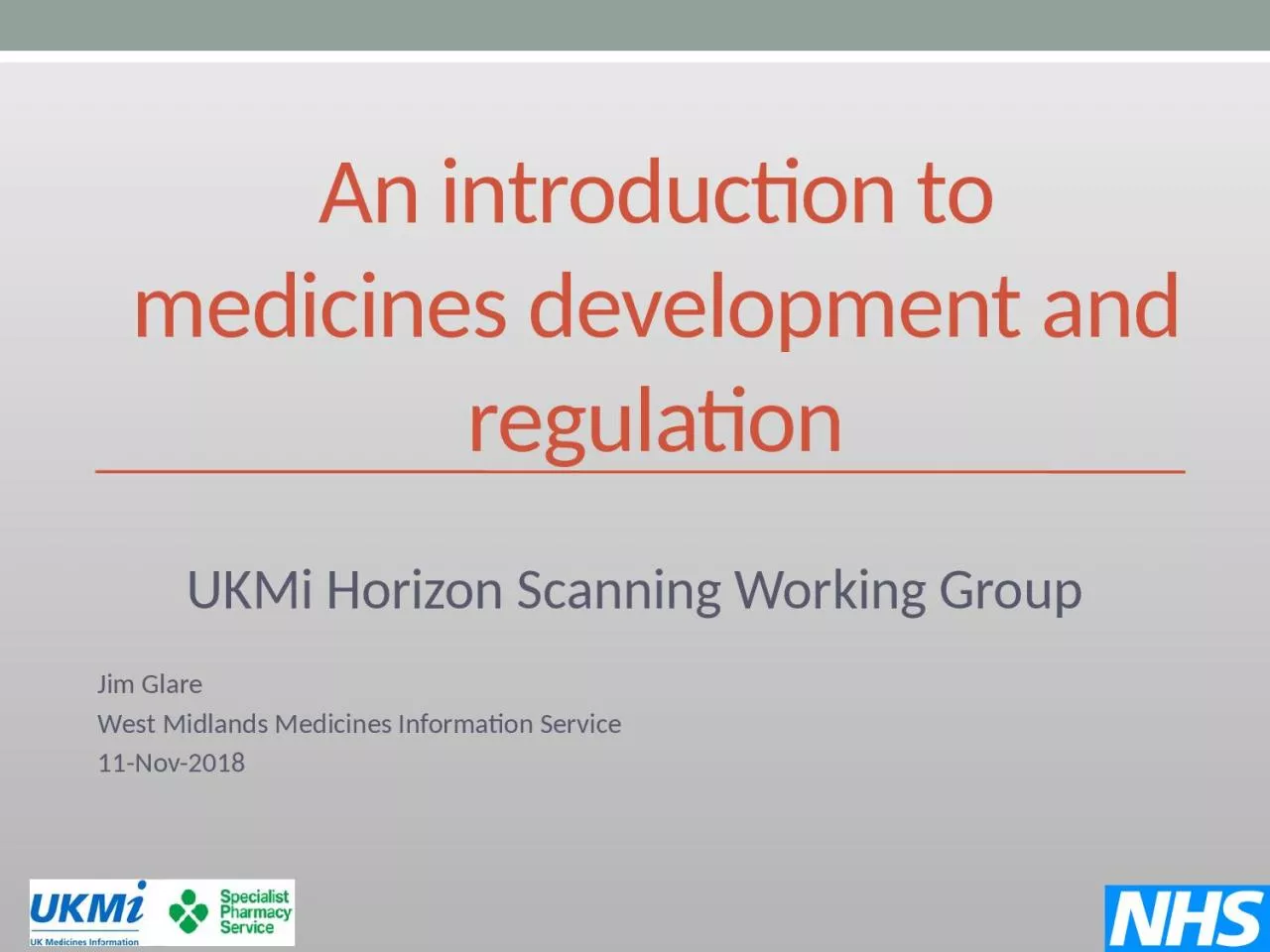 PPT-A n introduction to medicines development and regulation