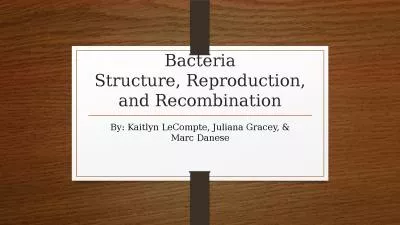 Bacteria Structure, Reproduction, and Recombination