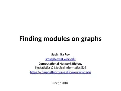 Finding modules on graphs