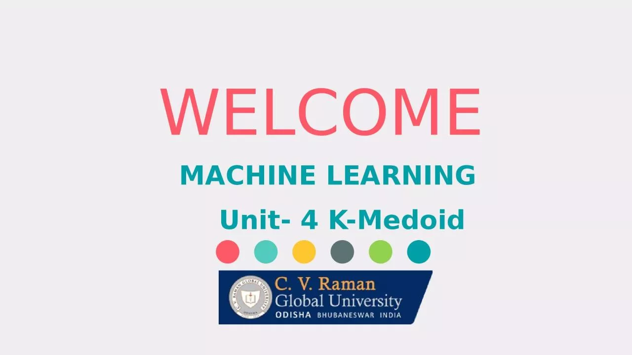 PPT-WELCOME MACHINE LEARNING