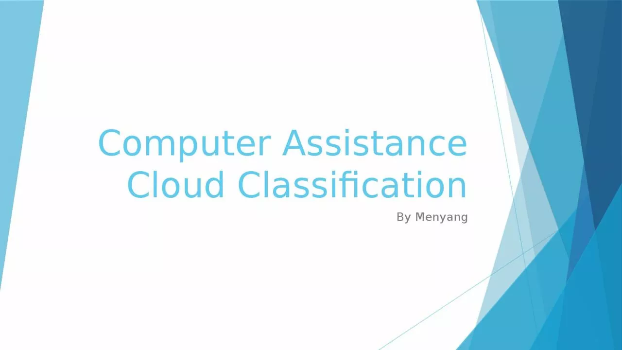 PPT-Computer Assistance Cloud Classification