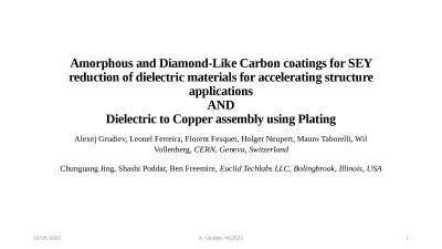 Amorphous and Diamond-Like Carbon coatings for SEY reduction of dielectric materials for accelerati