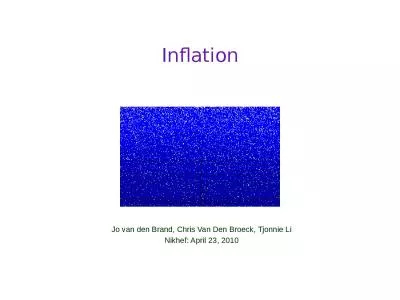 Inflation   Jo van den Brand, Chris Van Den