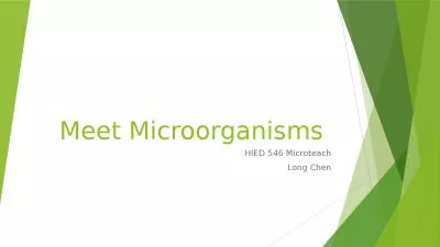 Meet Microorganisms  HIED 546