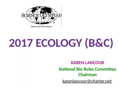 2017 ECOLOGY (B&C) KAREN LANCOUR