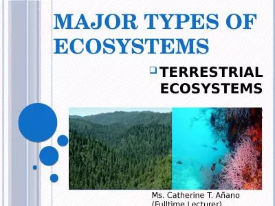 MAJOR TYPES OF ECOSYSTEMS