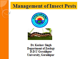 PPT-Management of Insect Pests