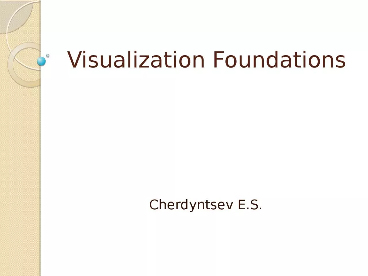 PPT-Visualization Foundations