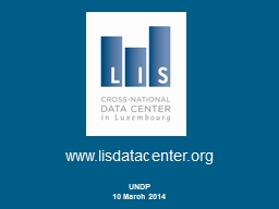 www.lisdatacenter.org UNDP