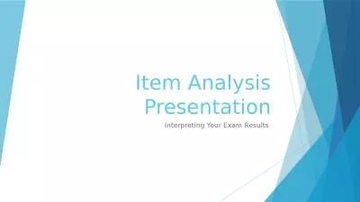 Item Analysis Presentation